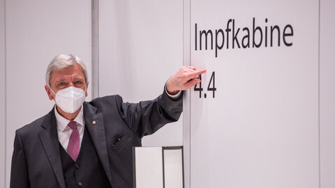 Besuch des Impfzentrums in Wiesbaden