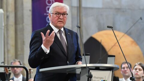 Bundespräsident Frank-Walter Steinmeier bei der Eröffnung des Rheingau Musik Festivals