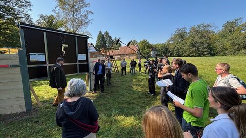 Großes Medieninteresse beim Termin zur Vorstellung weiterer ASP-Bekämpfungsmaßnahmen