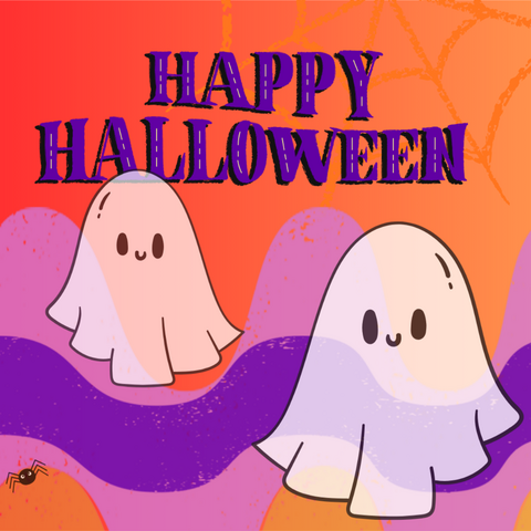 Happy Halloween! Zwei kleine, süße Geister